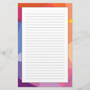 Colourful Abstract Triangle Pattern Stationery