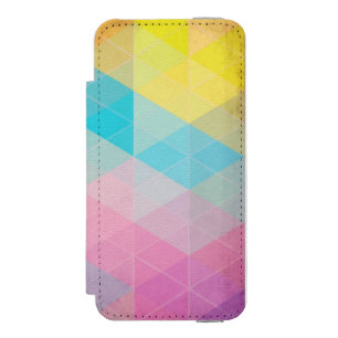 Colourful abstract triangles background incipio watson™ iPhone 5 wallet case
