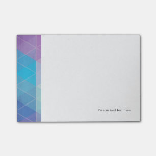 Colourful abstract triangles background post-it notes