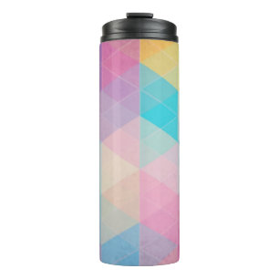 Colourful abstract triangles background thermal tumbler