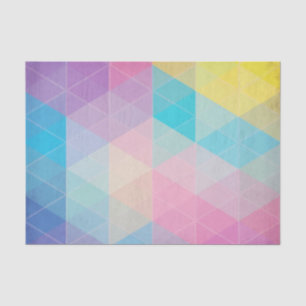 Colourful abstract triangles background tissue paper
