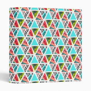 Colourful Abstract Tropical Pattern Binder