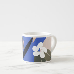 Colourful abstract tropical pattern espresso cup