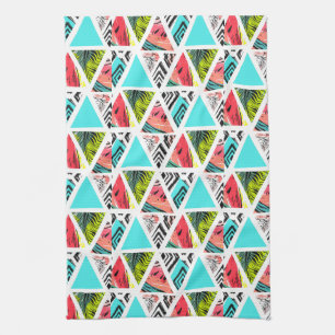 Colourful Abstract Tropical Pattern Kitchen Towel