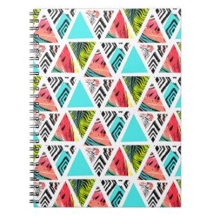 Colourful Abstract Tropical Pattern Notebook