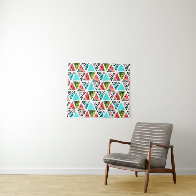 Colourful Abstract Tropical Pattern Tapestry (In Situ (Horizontal))