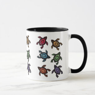 Colourful Abstract Turtles Coffee Mug