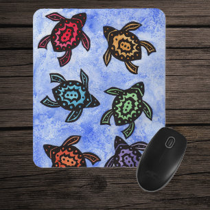 Colourful Abstract Turtles Mousepad