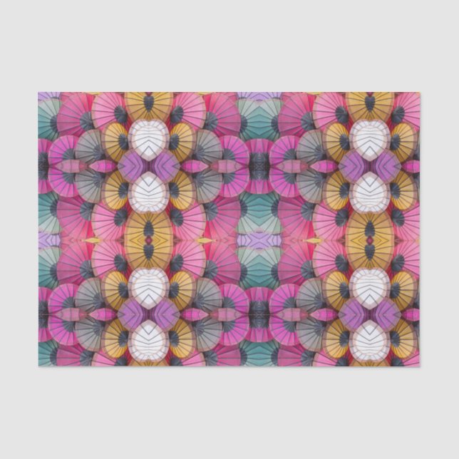 Colourful Abstract Umbrellas Tissue Paper (Front)
