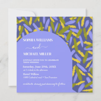 Colourful Abstract Unique Arch Wedding  Invitation