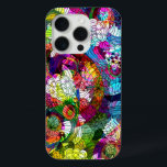 Colourful Abstract Vintage Flowers Collage iPhone 15 Pro Case<br><div class="desc">Colourful romantic vintage flowers and swirls collage pattern. Design is available on other products.</div>