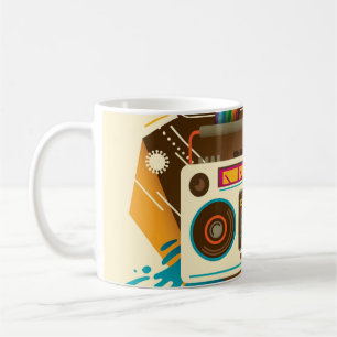 Colourful Abstract Vintage Radio Illustration Coffee Mug
