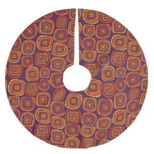 Colourful abstract, vintage seamless pattern. brushed polyester tree skirt