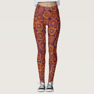 Colourful abstract, vintage seamless pattern. leggings