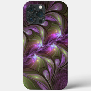 Colourful Abstract Violet Purple Khaki Fractal Art iPhone 13 Pro Max Case