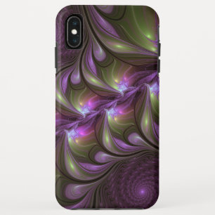 Colourful Abstract Violet Purple Khaki Fractal Art iPhone XS Max Case