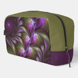 Colourful Abstract Violet Purple Khaki Fractal Art Dopp Kit