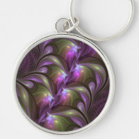 Colourful Abstract Violet Purple Khaki Fractal Art
