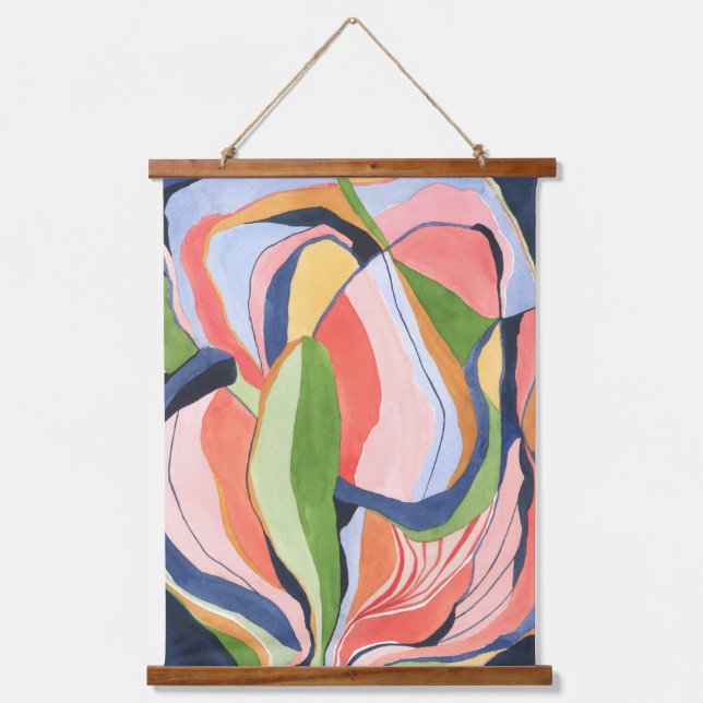 Colourful Abstract Watercolor Art Painting Hanging Tapestry (Front)