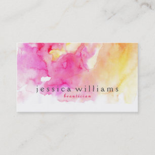 Colourful Abstract Watercolor Background Business Card