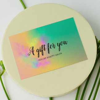 Colourful Abstract Watercolor Hair Beauty Salon