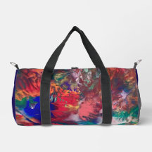 Colourful Abstract Watercolor Hippie Duffle Bag