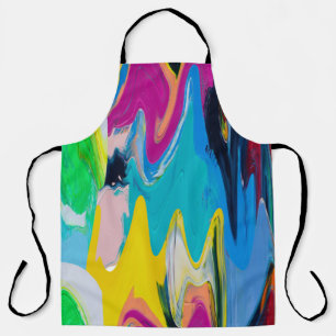 Colourful abstract, watercolor motion blur. apron