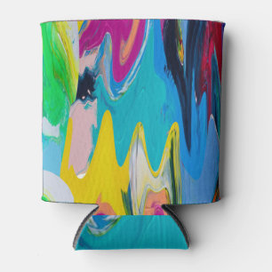 Colourful abstract, watercolor motion blur. can cooler
