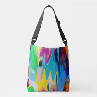 Colourful abstract, watercolor motion blur. crossbody bag