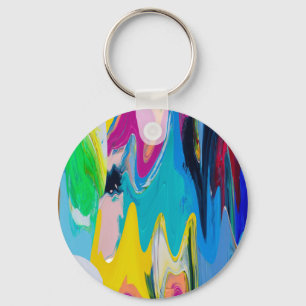 Colourful abstract, watercolor motion blur. keychain