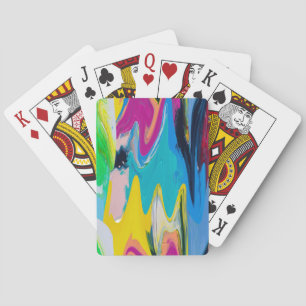 Colourful abstract, watercolor motion blur. playing cards
