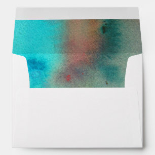 Colourful Abstract Watercolor Wash Envelope