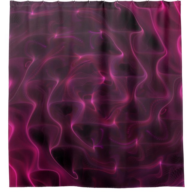 Colourful Abstract Waves Black Background (Front)
