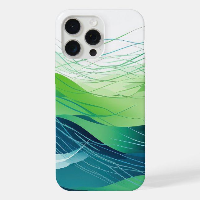 Colourful abstract waves design iPhone case (Back)