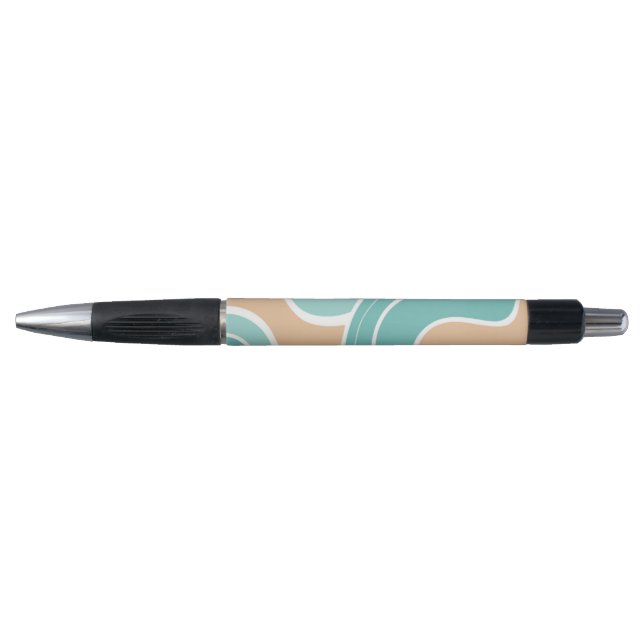Colourful abstract wavy blue orange brown pen (Front)
