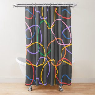 Colourful Abstract Wavy Lines Pattern