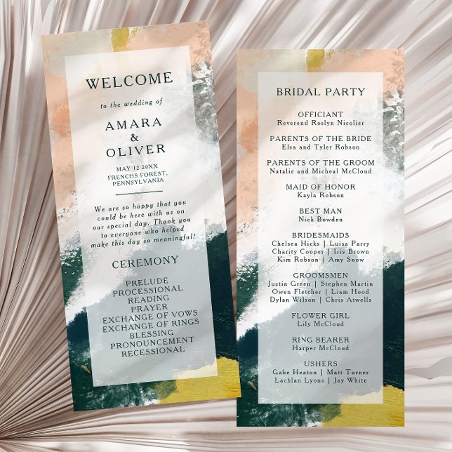 Colourful Abstract Wedding Program (Creator Uploaded)