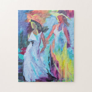 Colourful Abstract Women Jigsaw Puzzle
