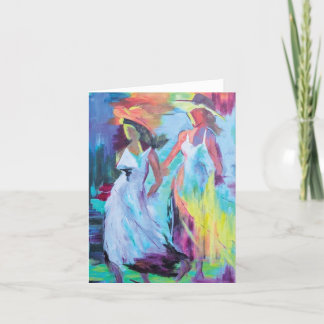 Colourful Abstract Women Thank You Card