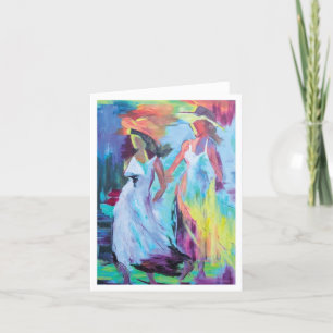 Colourful Abstract Women  Thank You Card