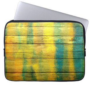 Colourful Abstract Wood #8 Laptop Sleeve