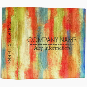 Colourful Abstract Wood Grain Binder