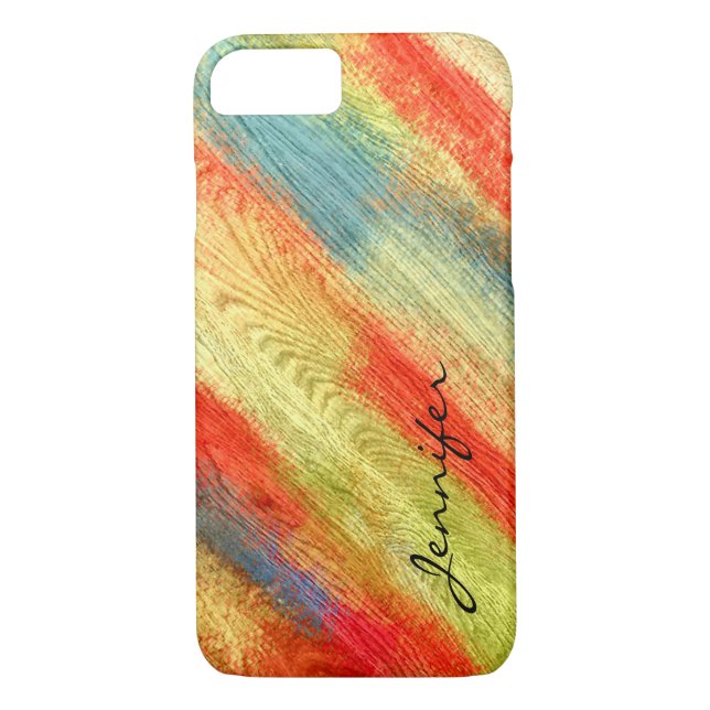 Colourful Abstract Wood Grain Texture #2 Case-Mate iPhone Case (Back)