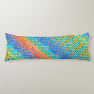 Colourful Abstract Woven Digital Pattern Body Pillow