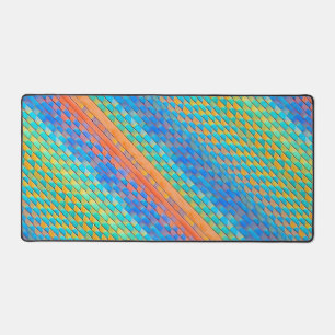 Colourful Abstract Woven Digital Pattern Desk Mat