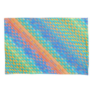 Colourful Abstract Woven Digital Pattern Pillowcase