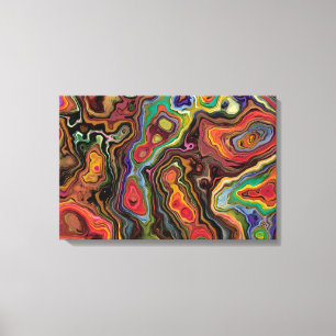 Colourful Abstract Wrapped Canvas 24" x 16"