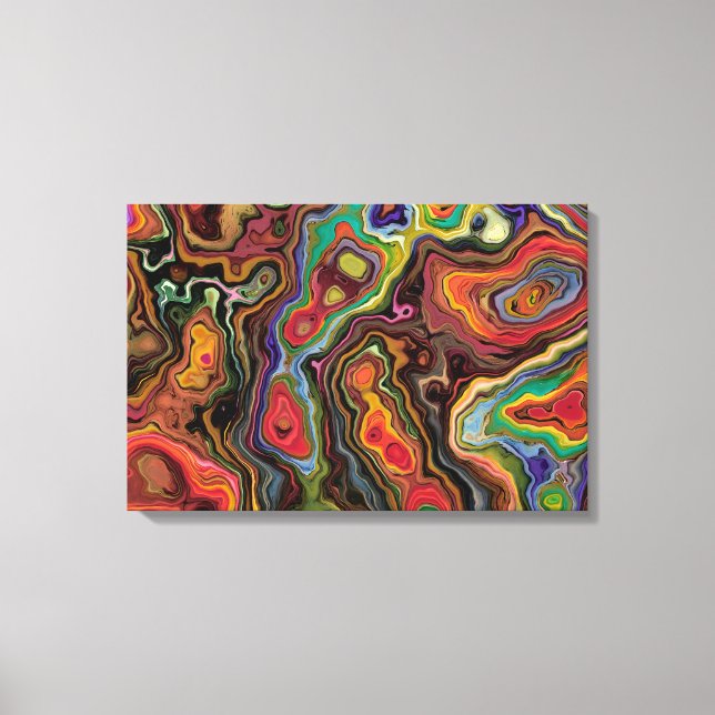 Colourful Abstract Wrapped Canvas 24" x 16" (Front)