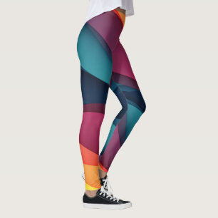 Colourful Abstract Yoga Leggings for Women Artis