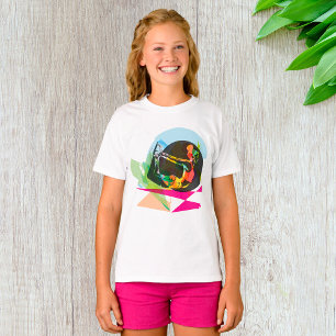 Colourful Abstract Yoga Pose Fitness and Wellness T-Shirt